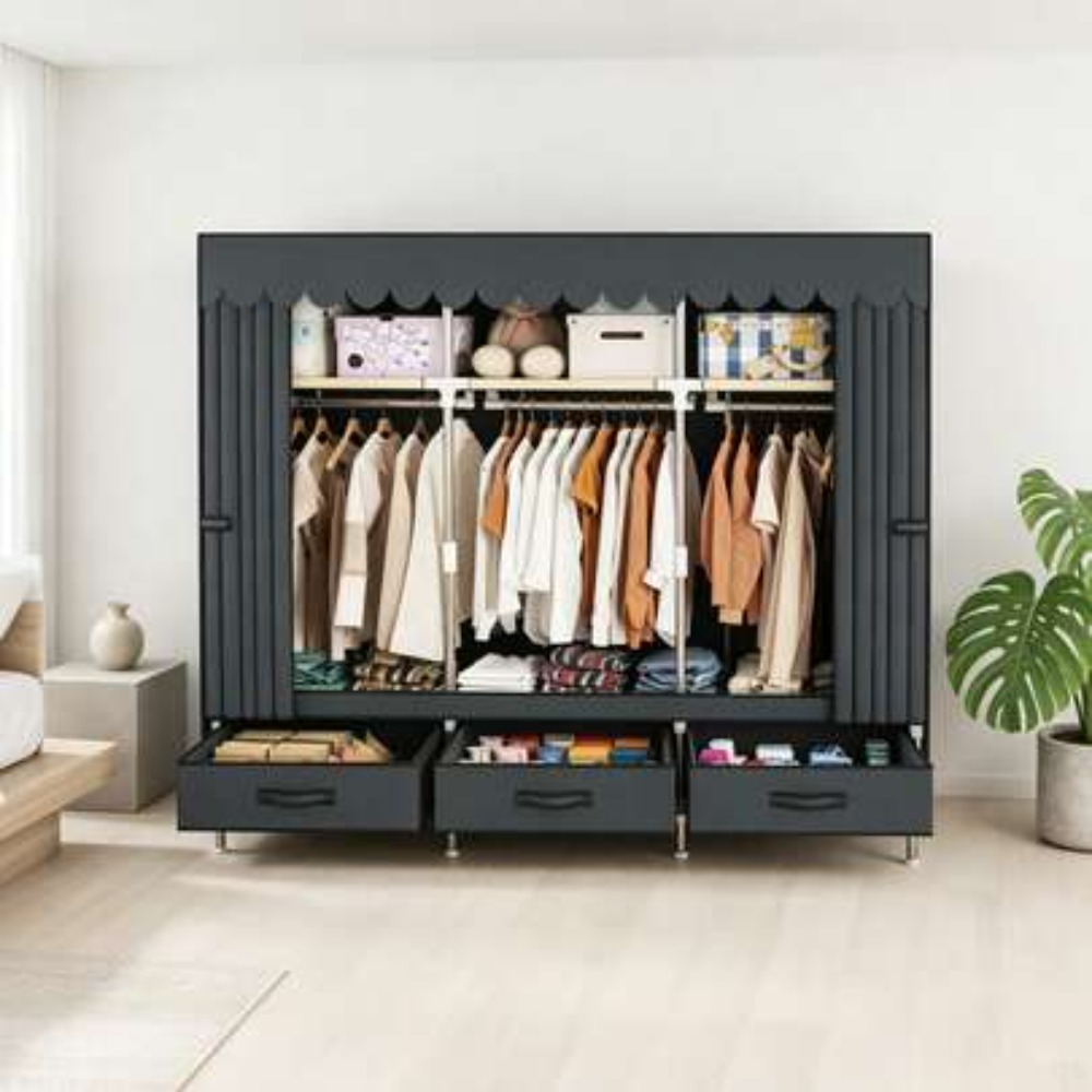 Wardrobe Closet Portable Fabric Cover - Портативный шкаф-гардероб с каркасом из стали