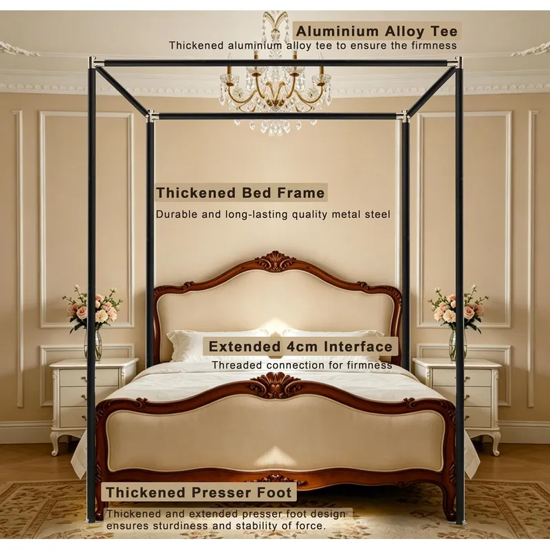 Каркас кровати с балдахином из – обзор и цена Canopy Bed Frame Metal Queen