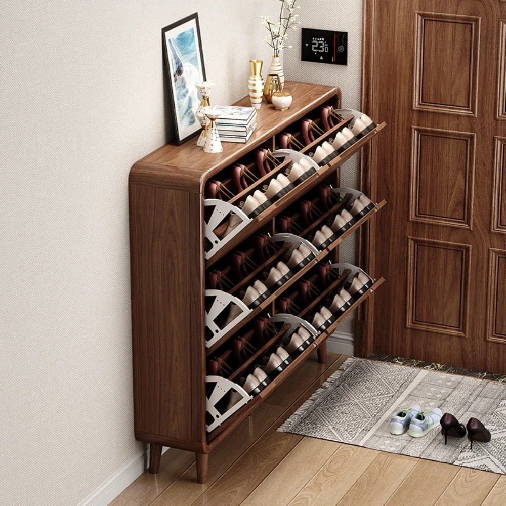 Узкий деревянный шкаф-тумба дл – обзор и цена Shoe Rack Cabinet Narrow Entryway