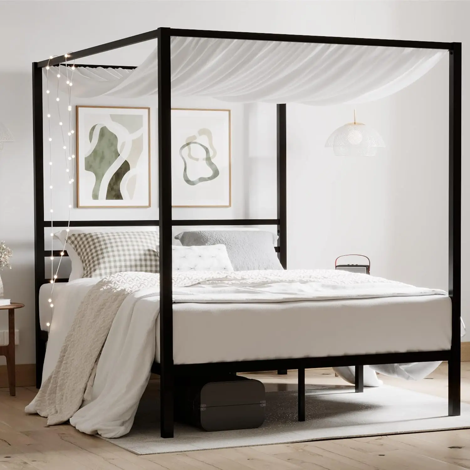 Металлическая кровать с балдах – обзор и цена Canopy Bed Frame Metal Queen