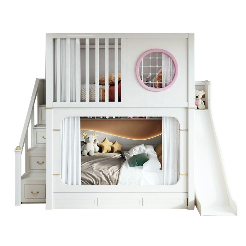 Детские двухъярусные кровати с – обзор и цена Bunk Bed With Stairs And Slide