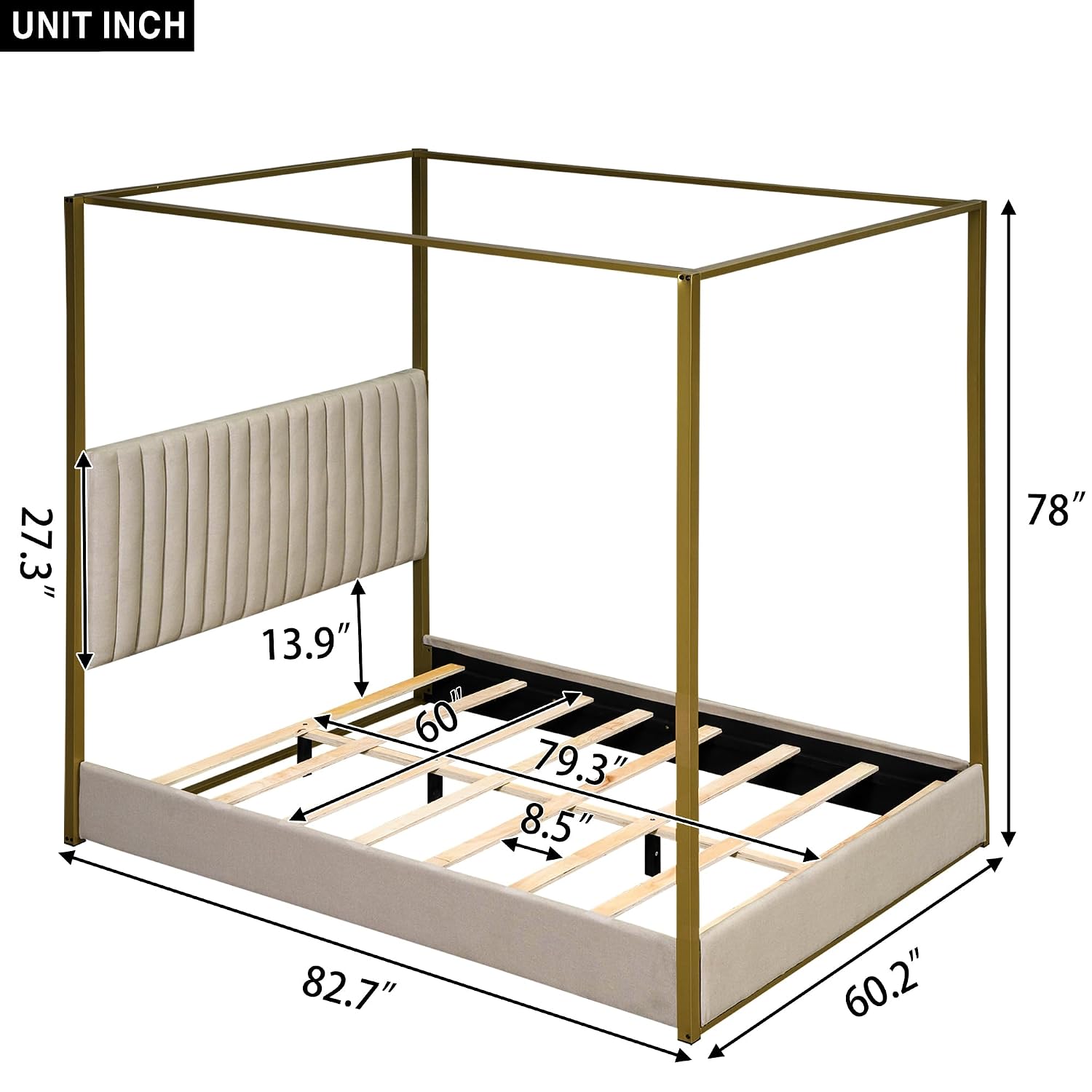 Современная кровать с балдахин – обзор и цена Canopy Bed Frame Metal Queen