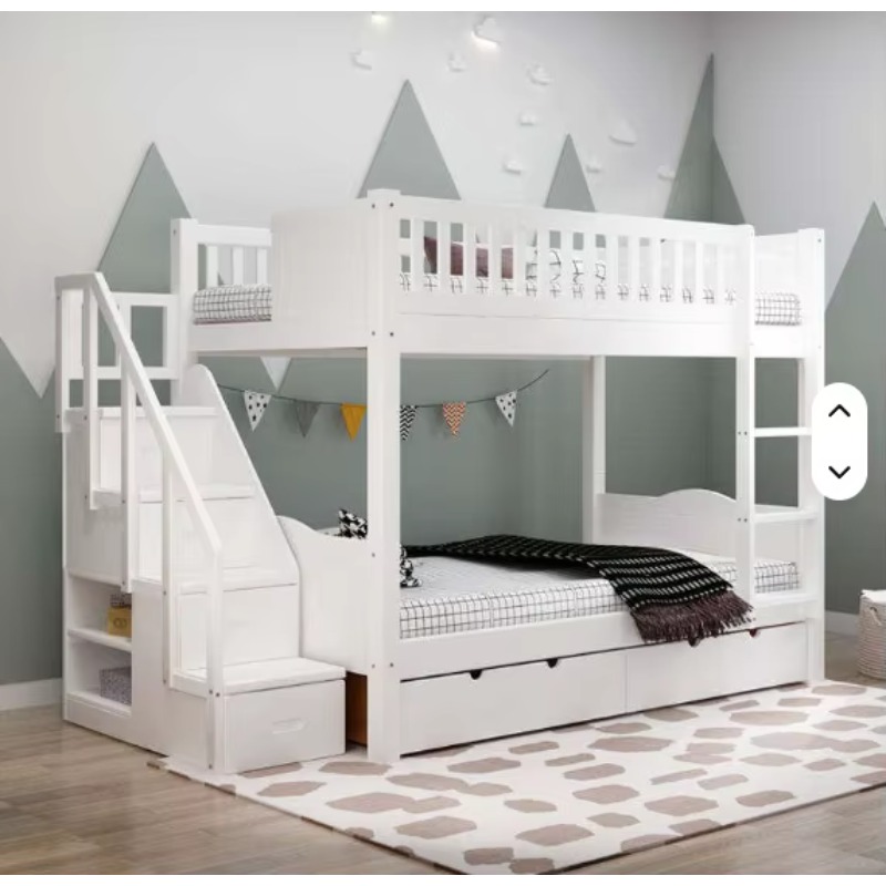 Горячая распродажа: Двухъярусн – обзор и цена Bunk Bed With Stairs And Slide