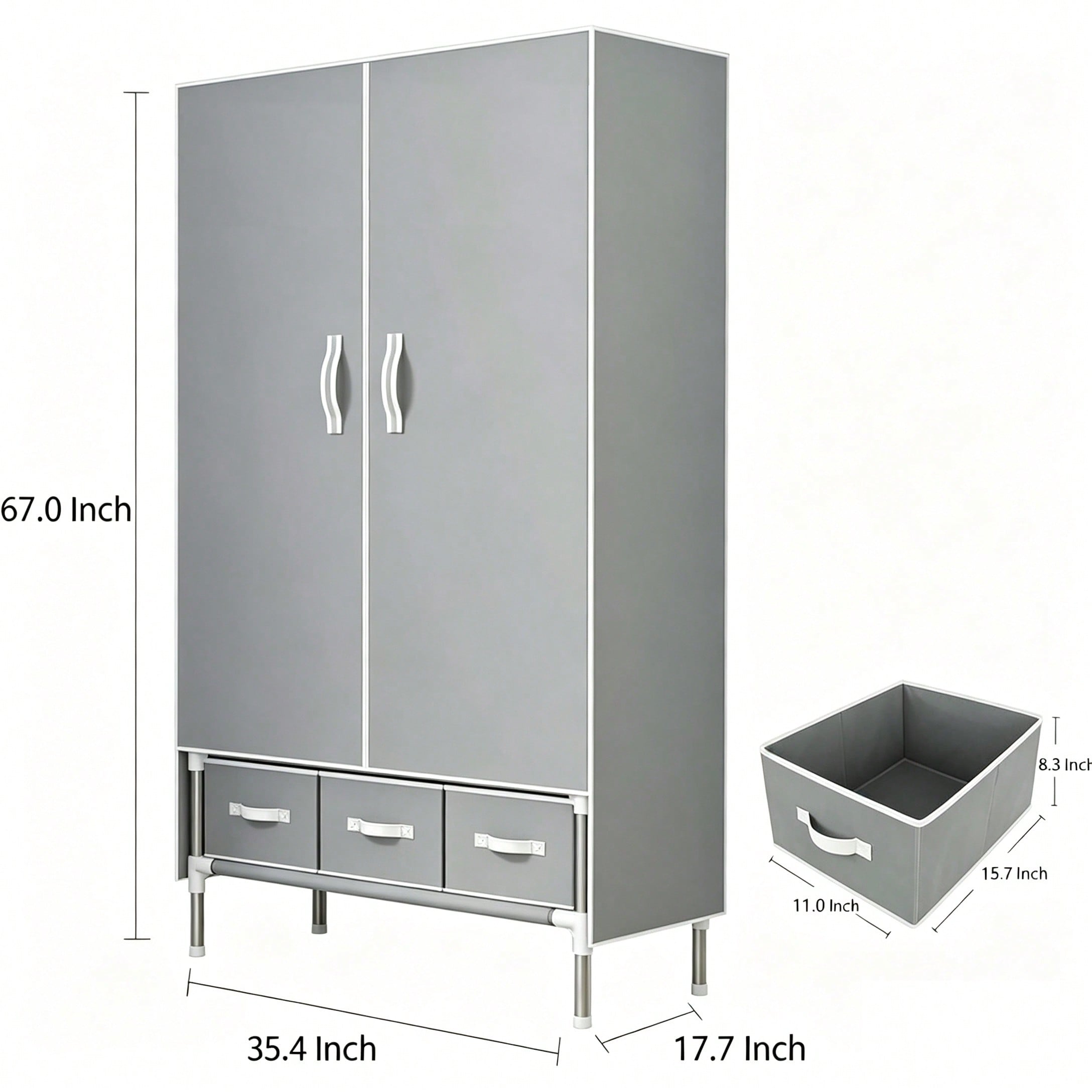 Портативный шкаф-гардероб, 57, – обзор и цена Wardrobe Closet Portable Fabric Cover