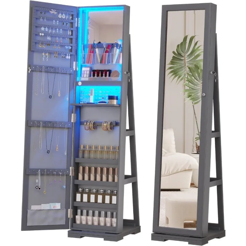 Светодиодный шкаф-витрина для  – обзор и цена Full Length Mirror Jewelry Armoire