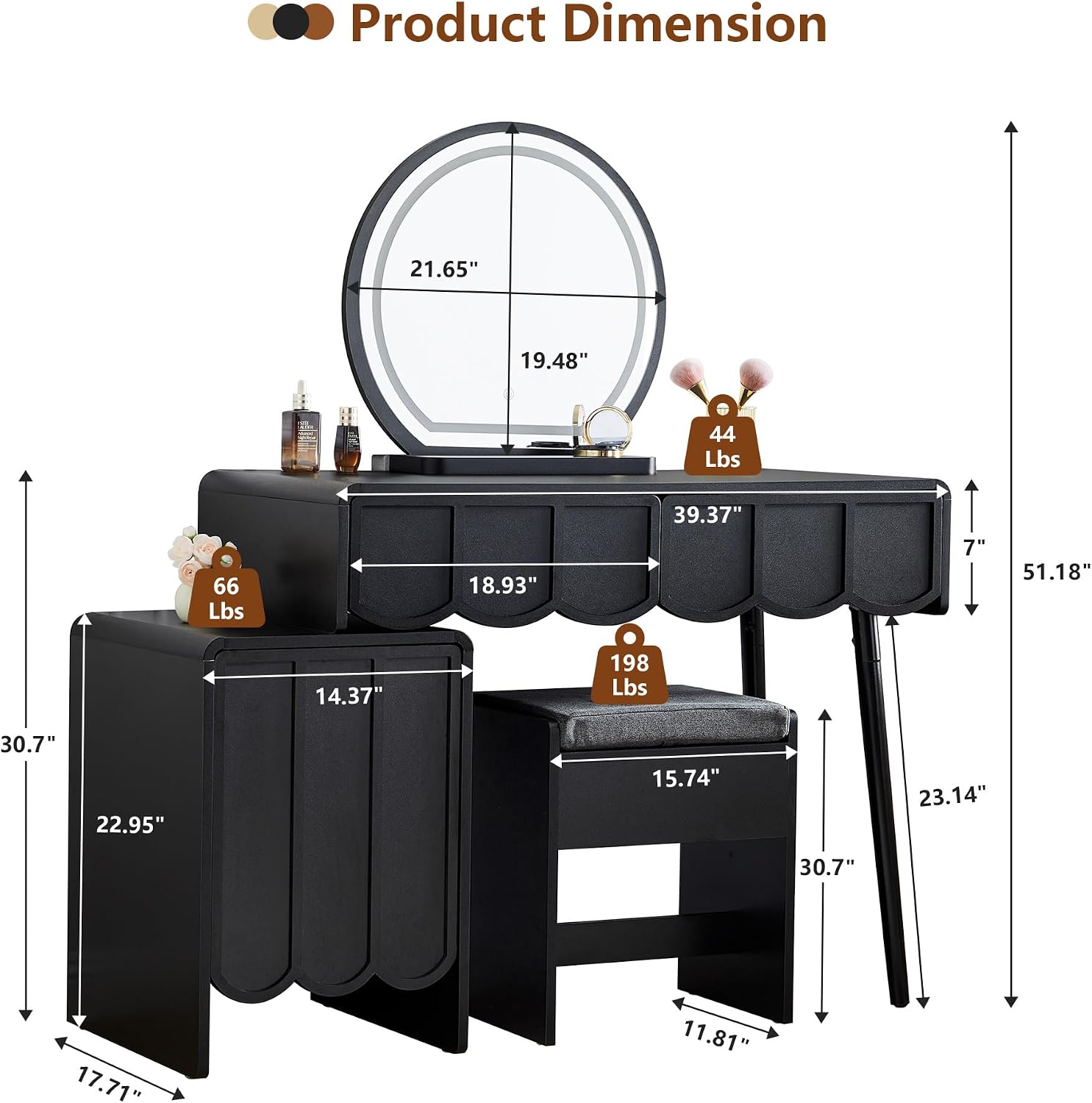 Туалетный столик с зеркалом и  – обзор и цена Dressing Table Vanity With Lighted Mirror